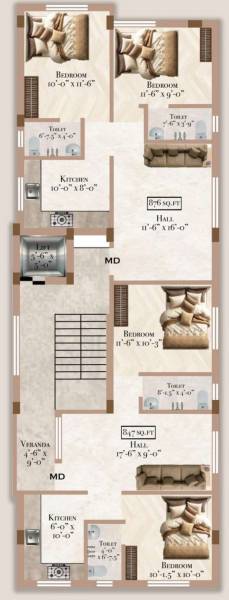  balambigai Block B Cluster Plan from 1st to 3rd Floor