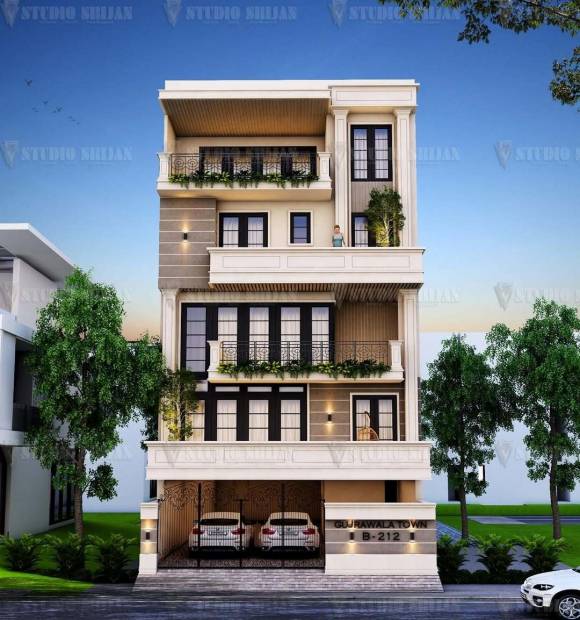  goyal-4bhk-apartment Elevation