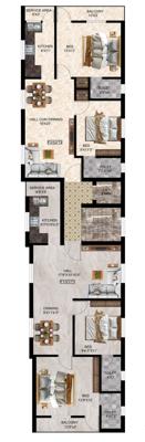  selvadhana-residency Selvadhana Residency Cluster Plan from 1st to 3rd Floor