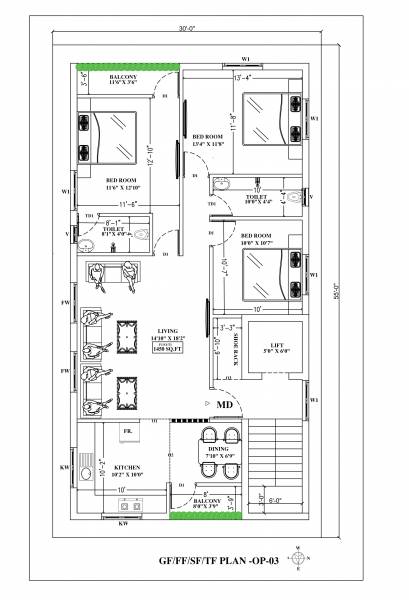  aahan Aura Aahan Cluster Plan from 1st to 3rd Floor