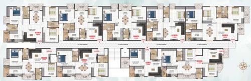  oakshine Block A Cluster Plan from 1st to 5th Floor