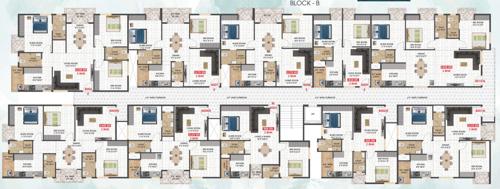  oakshine Block B Cluster Plan from 1st to 5th Floor