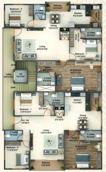  serenity Serenity Cluster Plan For Typical Floor