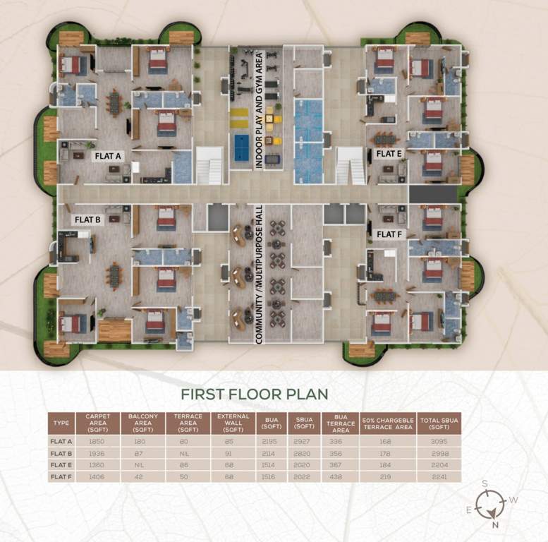  tashi heights Tashi Heights Cluster Plan for 1st Floor