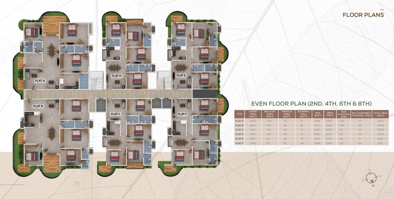  tashi heights Tashi Heights Cluster Plan from 2nd to 8th Floor