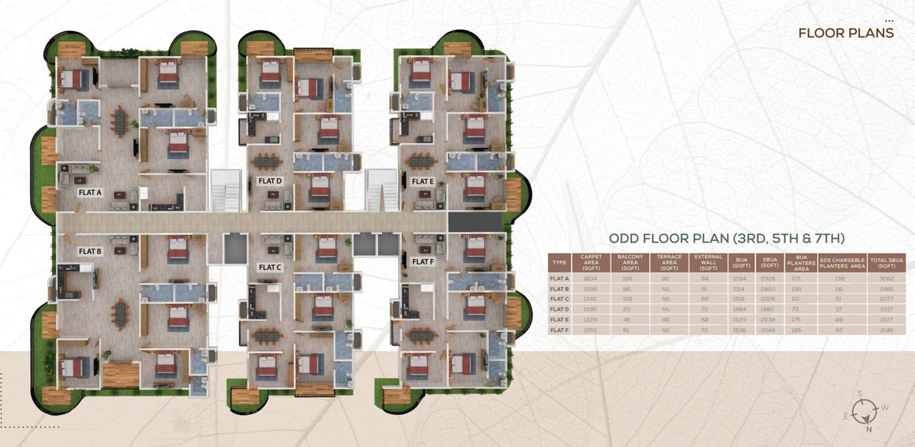  tashi heights Tashi Heights Cluster Plan from 3rd to 7th Floor