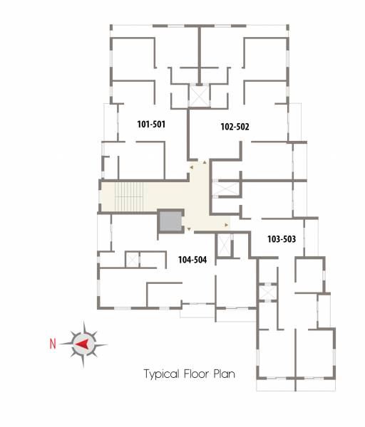  dulli-devi-enclave Dulli Devi Enclave Cluster Plan from 1st to 5th Floor