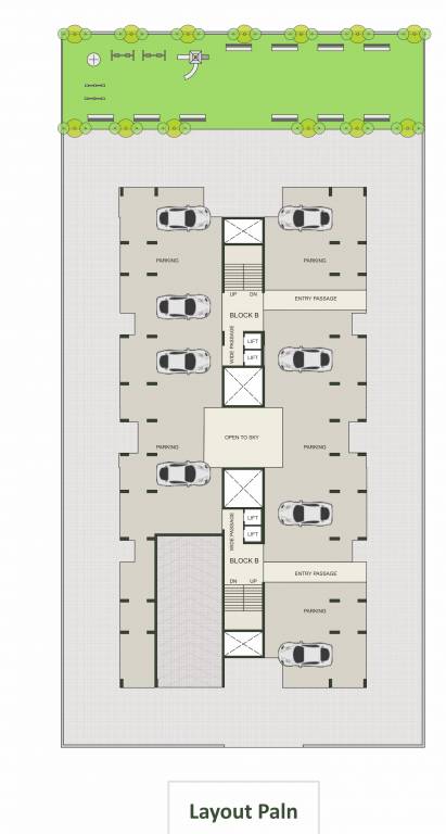  tilak sparsh Block A & B Cluster Plan for Car Parking