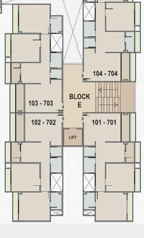  sanskruti heights BLOCK C Cluster Plan from 1st to 7th Floor