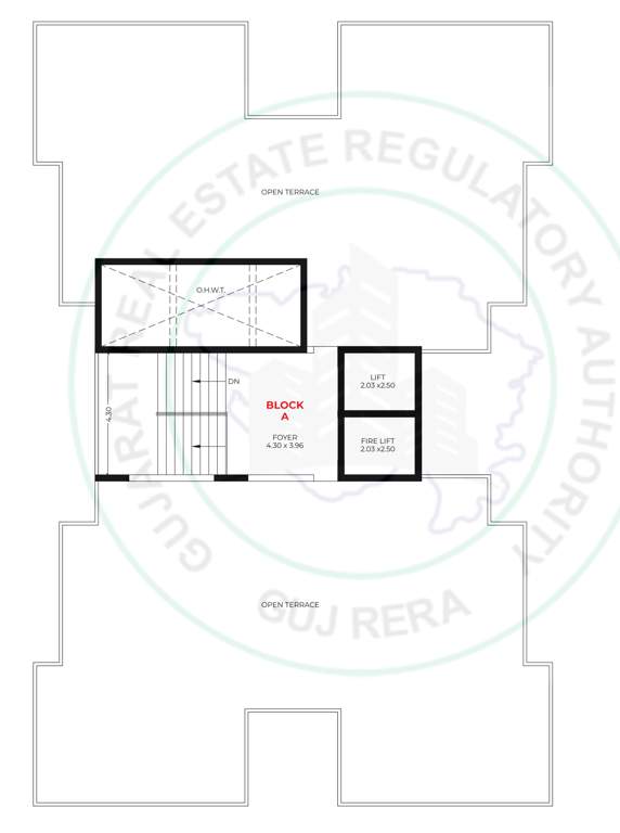  rudraksh Tower A Cluster Plan for Terrace Floor