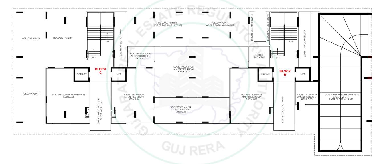  rudraksh Tower B Cluster Plan for ground Floor