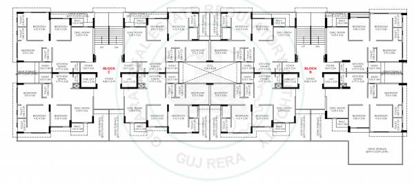  rudraksh Tower C Cluster Plan for 1st Floor