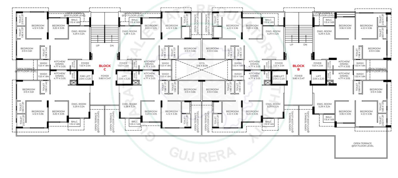  rudraksh Tower C Cluster Plan for 1st Floor