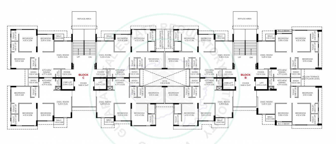  rudraksh Tower C Cluster Plan from 5th to 8th Floor