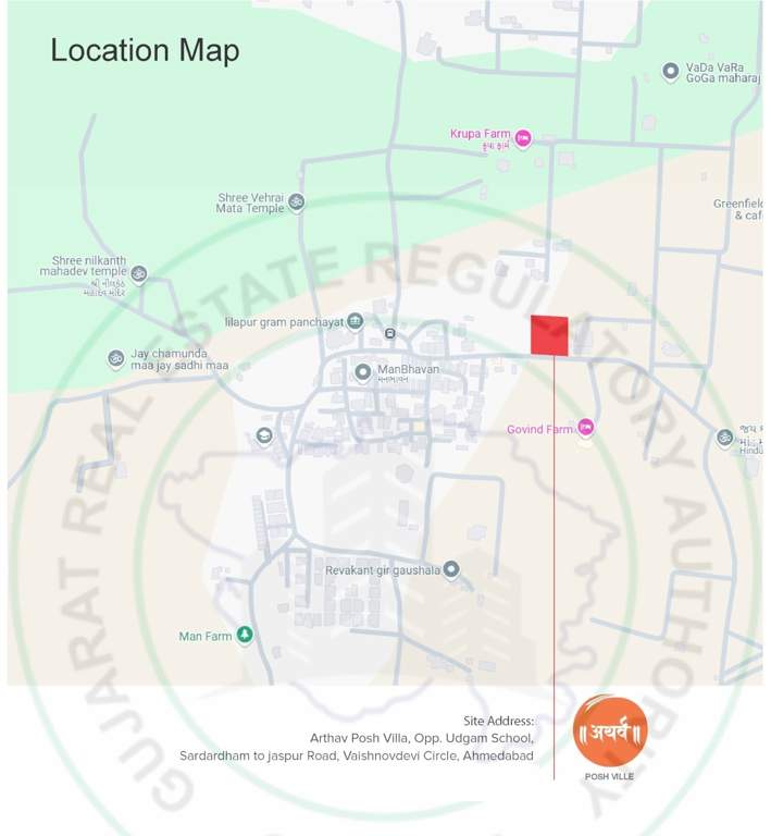  atharva posh ville Location Plan