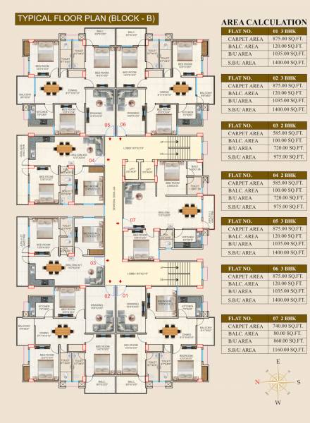  valley-phase-1 BLOCK B Cluster Plan for 6th Floor