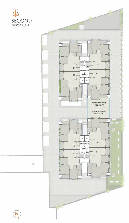  shivaay Tower A & B Cluster Plan for 2nd Floor