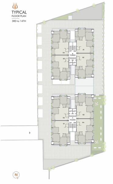 Tower A & B Cluster Plan from 3rd to 14th Floor shivaay Tower A & B Cluster Plan from 3rd to 14th Floor