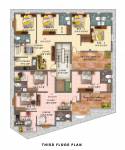 abroova-rohini-flats Abroova Rohini flats Cluster Plan 3rd Floor