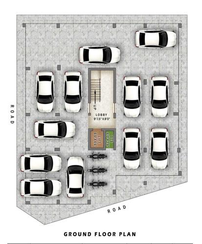  abroova-rohini-flats Abroova Rohini flats Cluster Plan Ground Floor