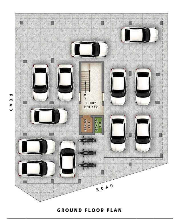  abroova rohini flats Abroova Rohini flats Cluster Plan Ground Floor