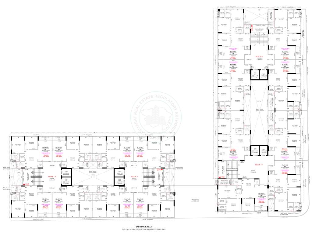  family A ,B,C,D Cluster Plan for 2nd Floor