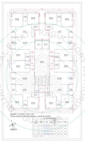 Building A Cluster Plan from 1st to 14th Floor omkar-heaven Building A Cluster Plan from 1st to 14th Floor