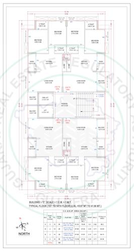Building C Cluster Plan from 1st to 14th Floor omkar-heaven Building C Cluster Plan from 1st to 14th Floor