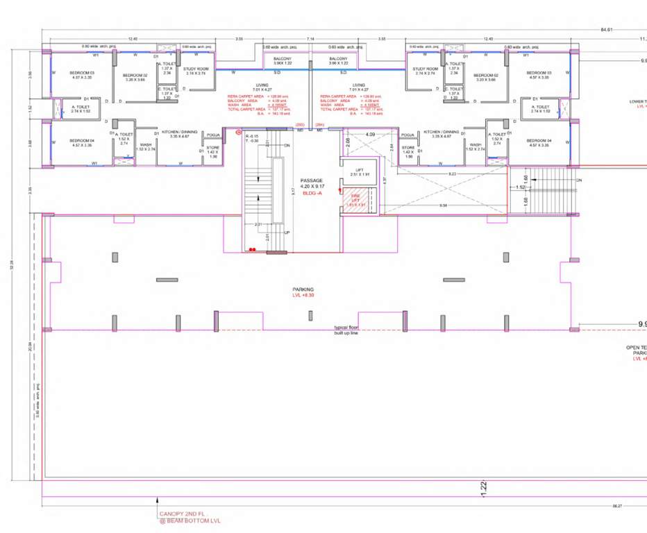  veer arihanta Block A Cluster Plan for 2nd Floor