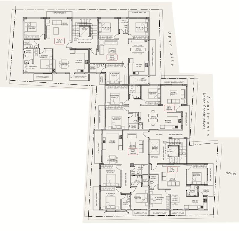  vnr land mark VNR Land Mark Cluster Plan from 1st to 4th Floor