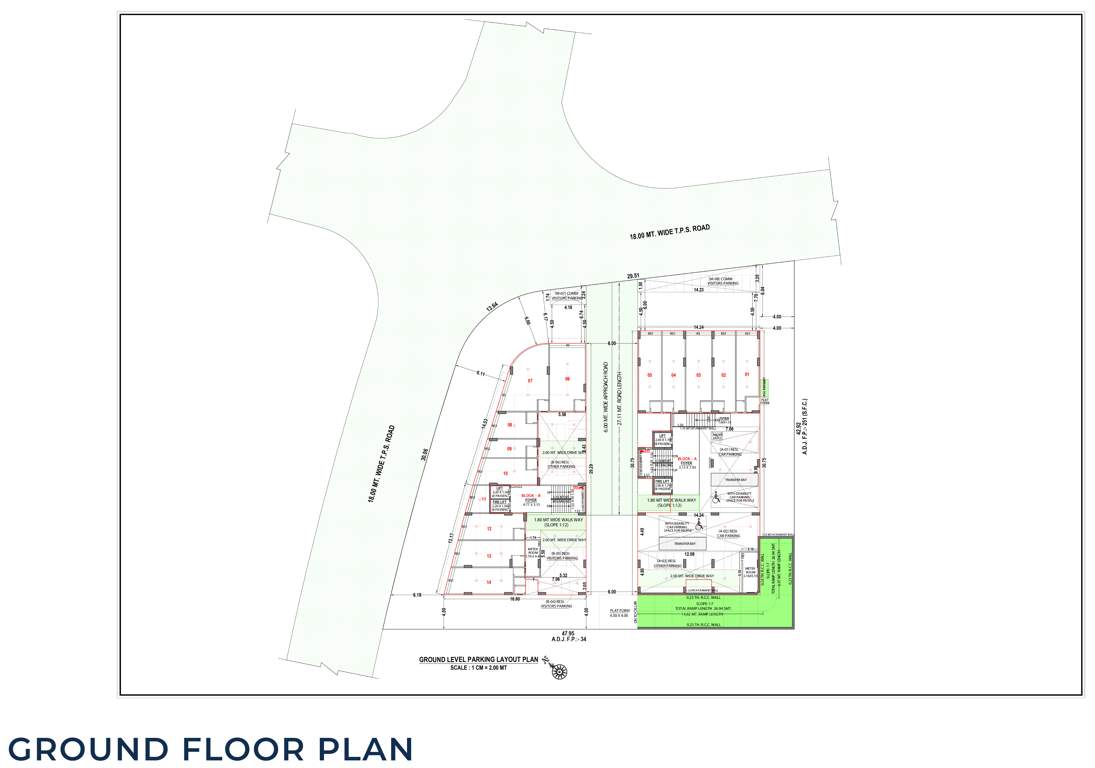  shikshapatri shlok Block A & B Cluster Plan for ground Floor
