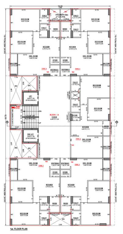  shikshapatri shlok Block A Cluster Plan for 1st Floor