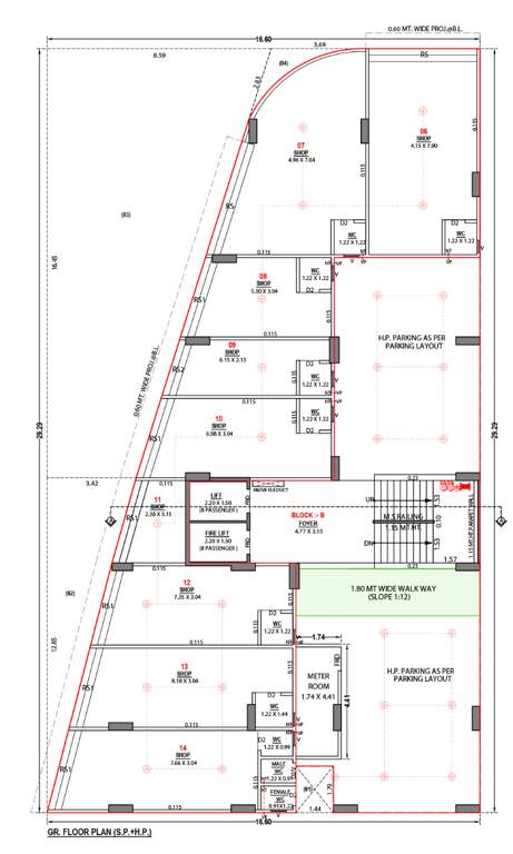  shikshapatri shlok Block B Cluster Plan for ground Floor