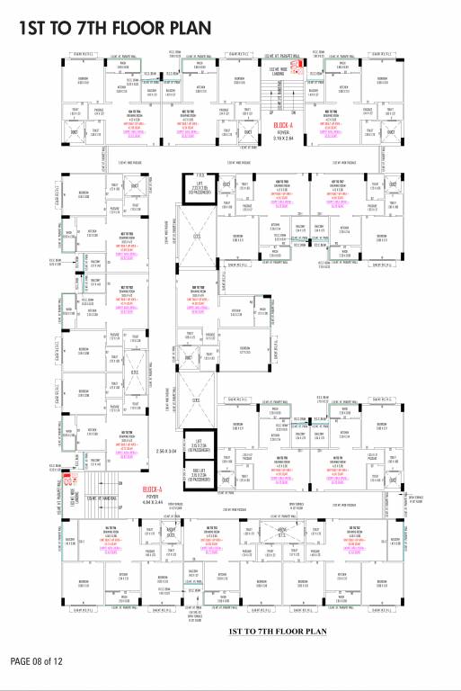  pushpam flora Pushpam Flora Cluster Plan from 1st to 7th Floor