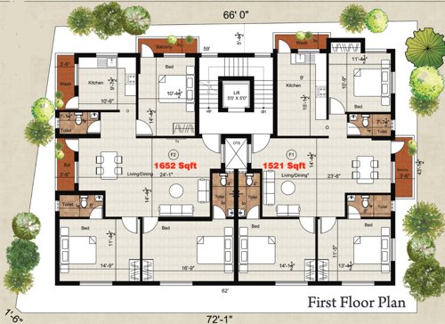  shree-nivas Shree Nivas Cluster Plan for 1st Floor