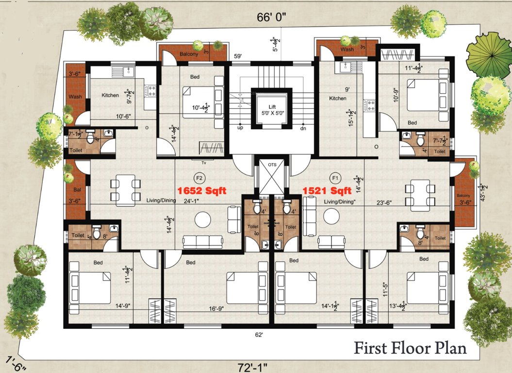  shree nivas Shree Nivas Cluster Plan for 1st Floor