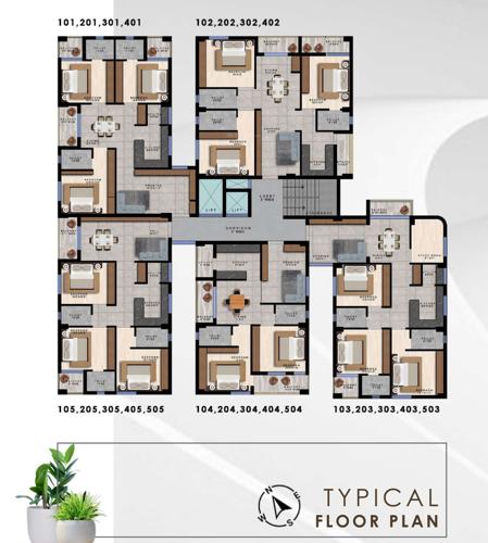 Hema Nilaya Cluster Plan from 1st to 5th Floor hema-nilaya Hema Nilaya Cluster Plan from 1st to 5th Floor