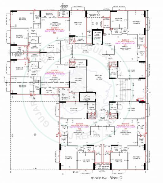  ayodhyapuram Block C Cluster Plan for 1st Floor