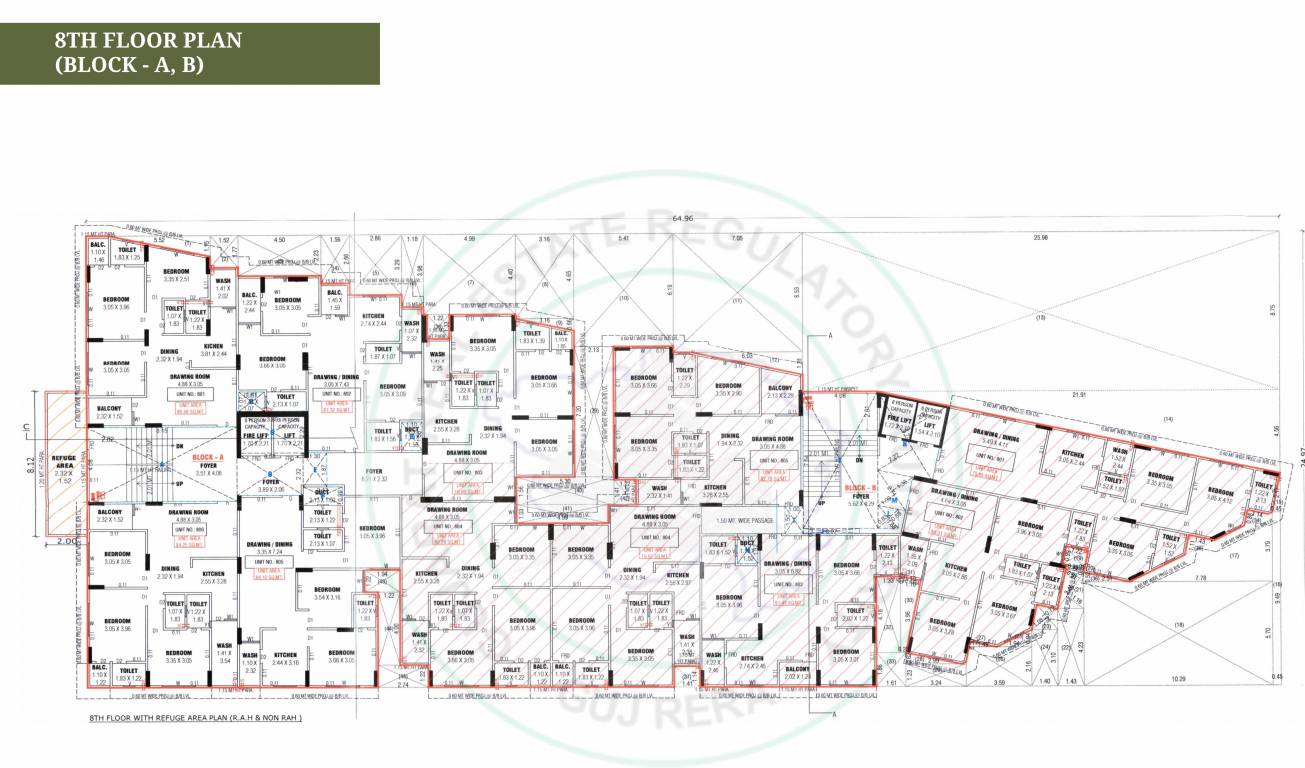  murlidhar paradise A,B Cluster Plan for 8th Floor