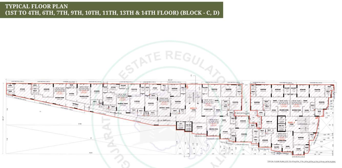  murlidhar paradise C,D Cluster Plan 1 to 4 and  6 to 11,13 14 Floor plan