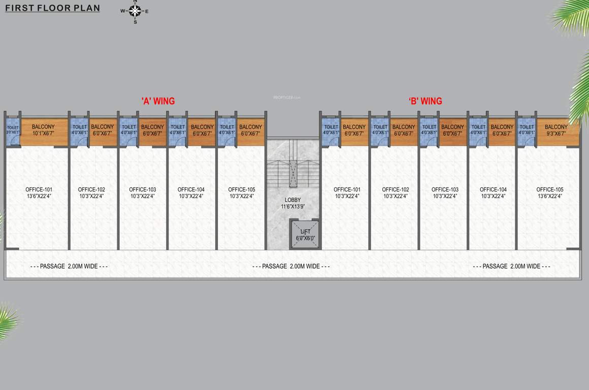  shree gajanan business square Shree Gajanan Business Square Cluster Plan for 1st Floor