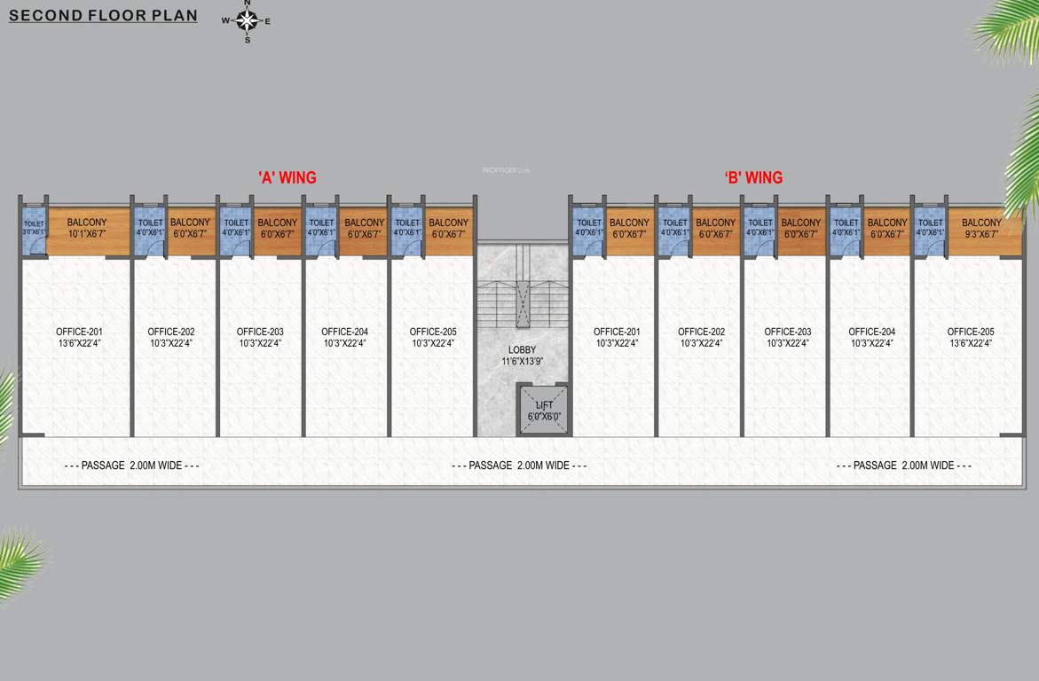  shree gajanan business square Shree Gajanan Business Square Cluster Plan for 2nd Floor