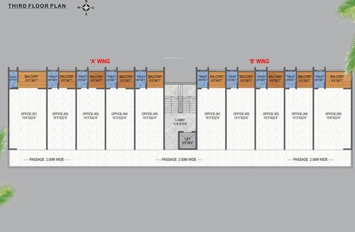  shree-gajanan-business-square Shree Gajanan Business Square Cluster Plan for 3rd Floor