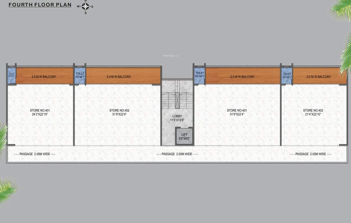  shree gajanan business square Shree Gajanan Business Square Cluster Plan for 4th Floor