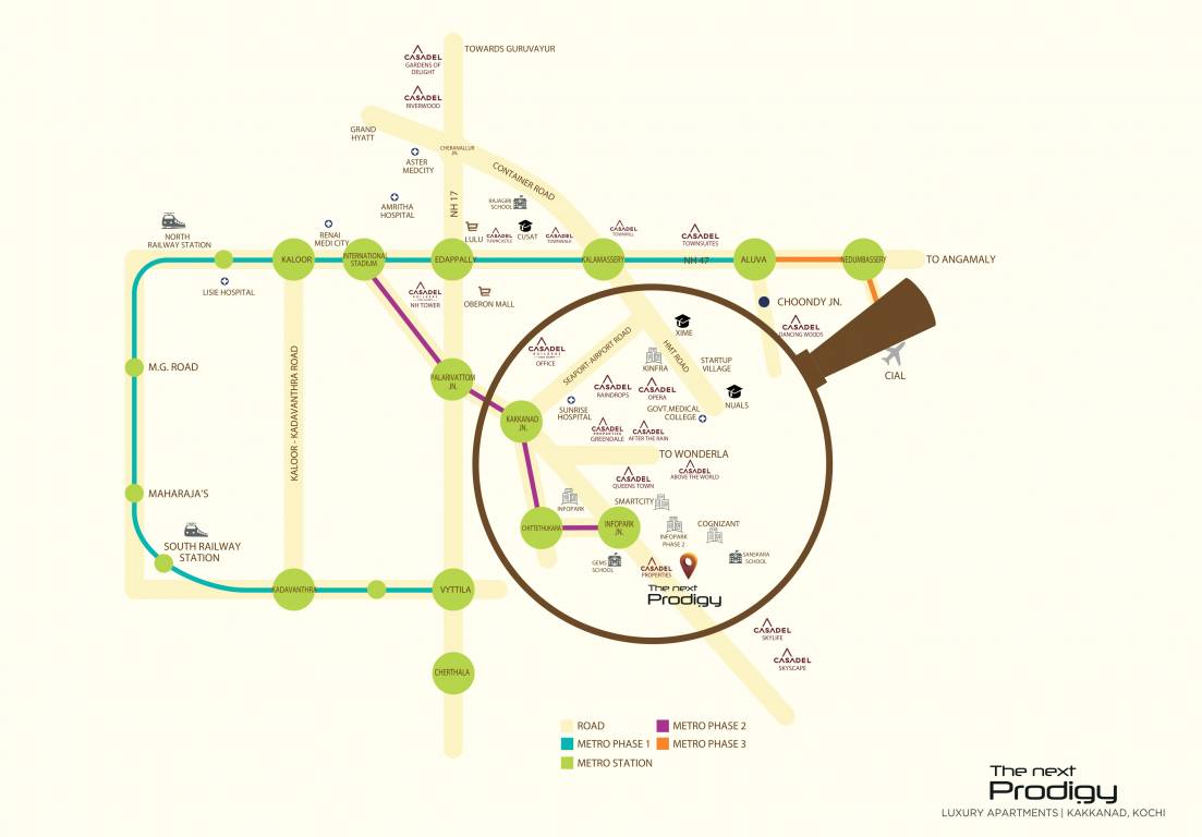 the next prodigy Location Plan