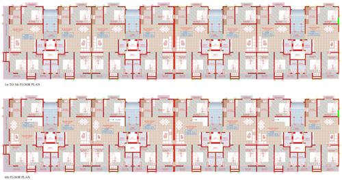  lotus-ii Block 1 Cluster Plan from 1st to 6th Floor