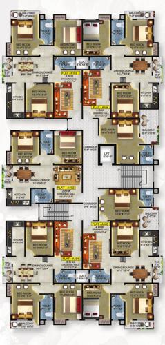 Block A Cluster Plan from 1st to 7th Floor vijay-shree-city Block A Cluster Plan from 1st to 7th Floor