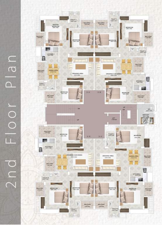 bhagawati enclave Bhagawati Enclave Cluster Plan for 2nd Floor