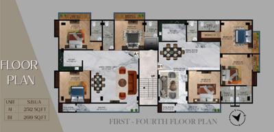  nikita-vrindaban-residency Nikita Vrindaban Residency Cluster Plan from 1st to 4th Floor