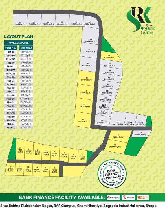 srk organic farms Layout Plan
